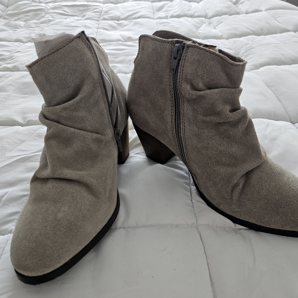 Diba Taupe Ankle Booties
